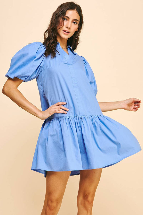 Urban Blue Tiered Mini Dress