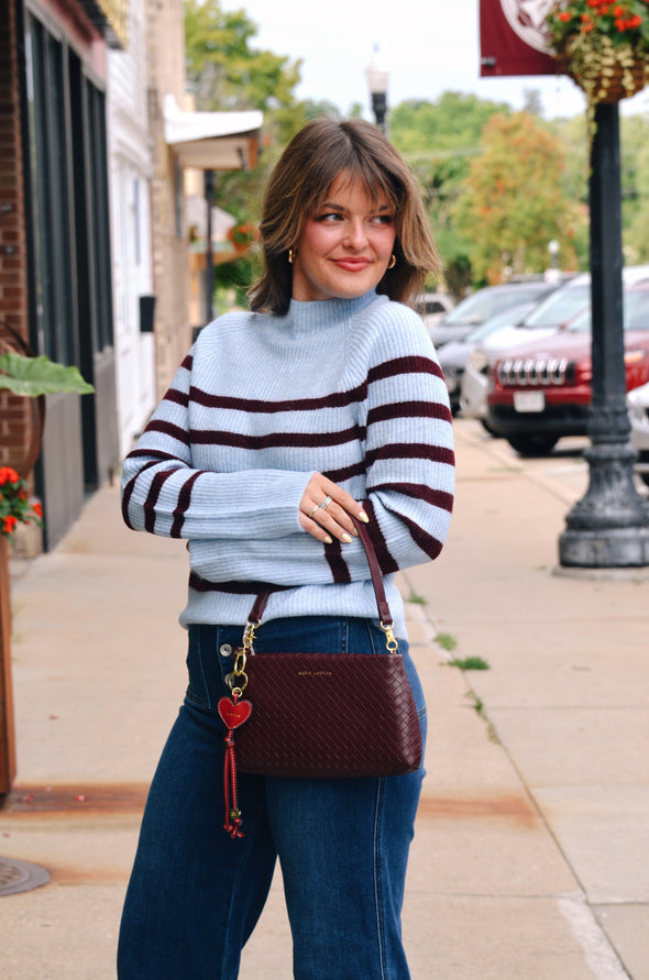 Marley Striped Funnel Neck