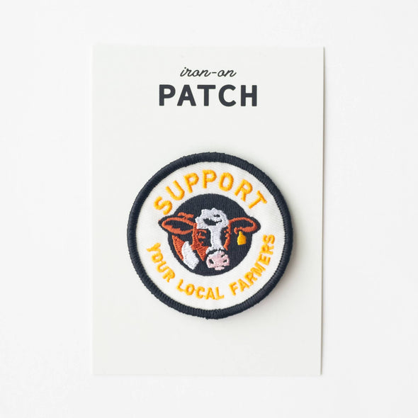 Support Your Local Farmers Embroidered Iron on Patch
