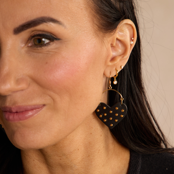 Black Studded Harlow