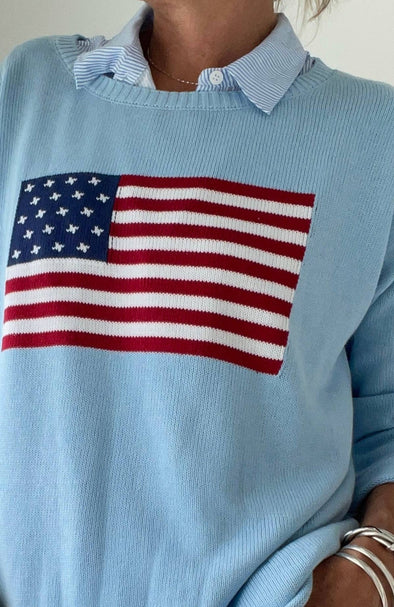 Flag Sky Blue Sweater