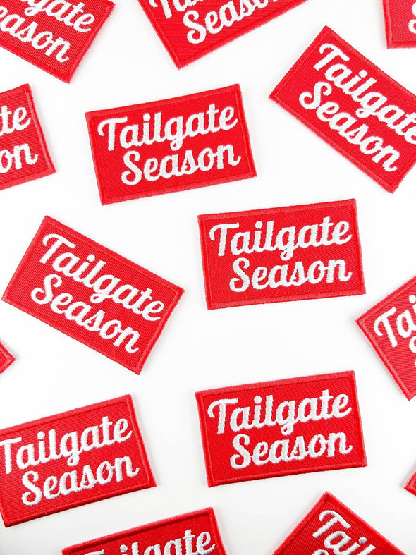 Tailgate Season Embroidered Iron On Patch Football Beer