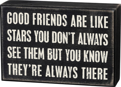 Good Friends Box Sign