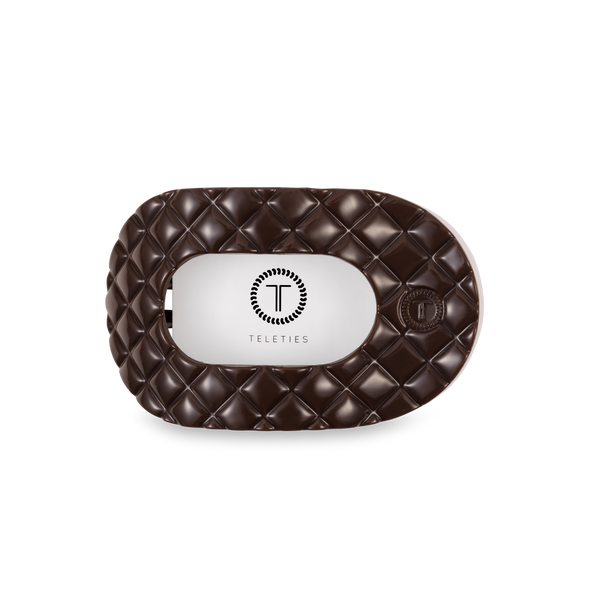 Flat Round Hair Clip | Medium | Truly Taupe Quilted