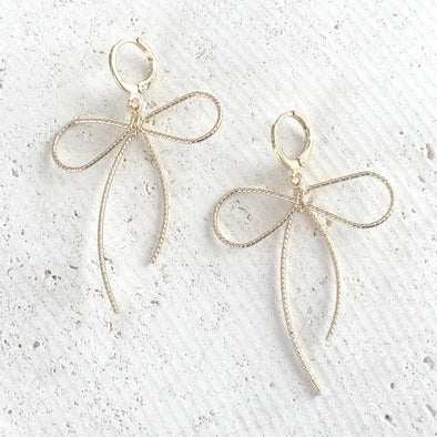 Handmade bow earrings