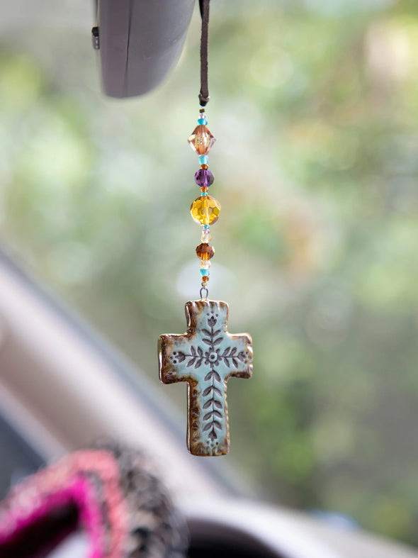 Cross Car Charm