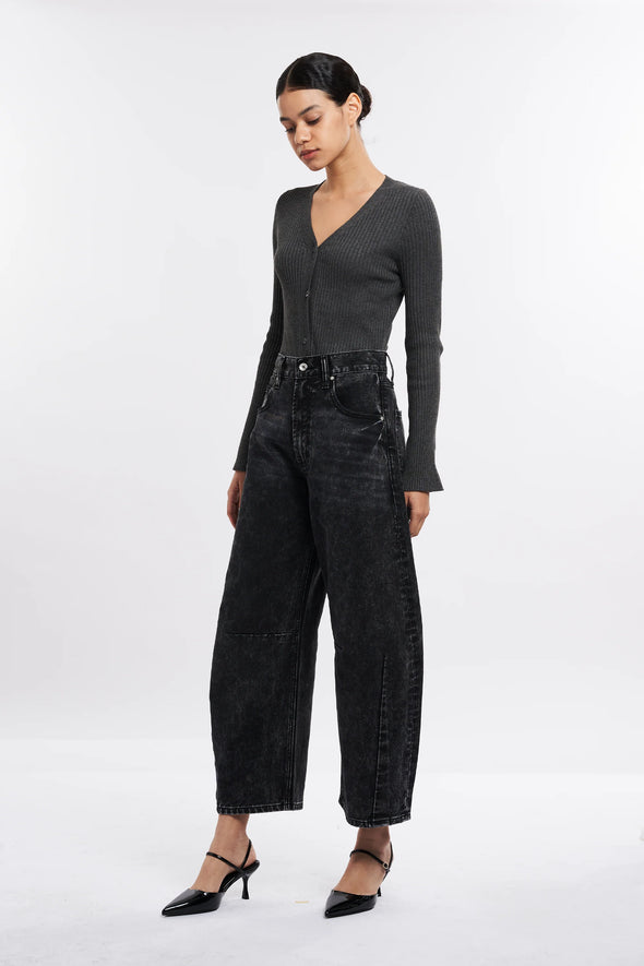 Katia Tailored Barrel Jean In Black