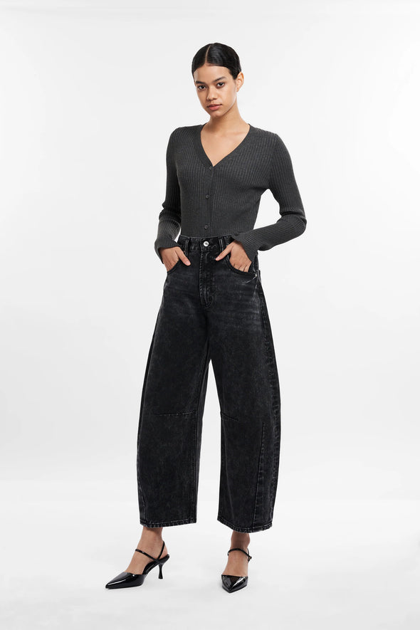 Katia Tailored Barrel Jean In Black