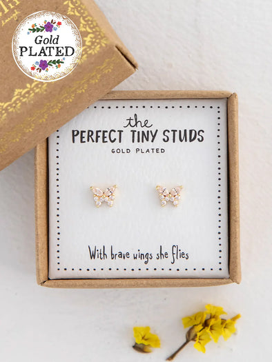 Perfect Tiny Stud Earrings Butterflies
