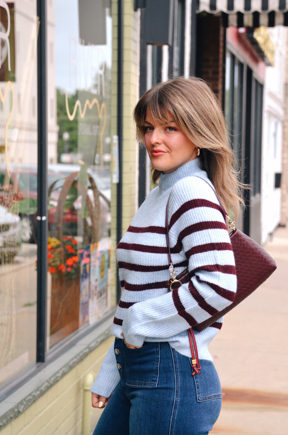 Marley Striped Funnel Neck