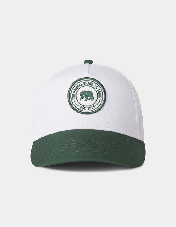 All Day Cap in White/Green