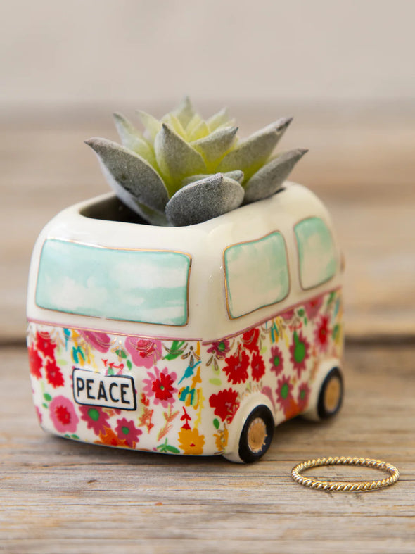 Tiny Faux Succulents Van