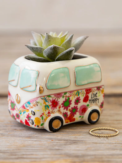 Tiny Faux Succulents Van