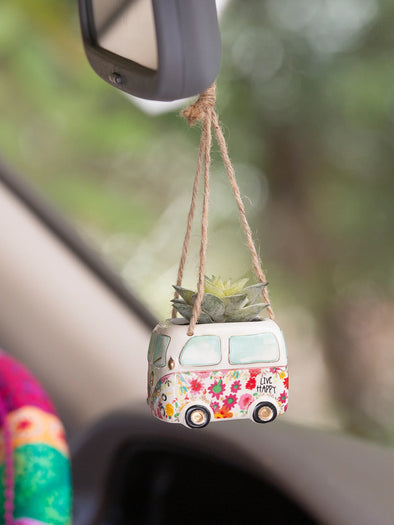 Faux Succulent Car Charm