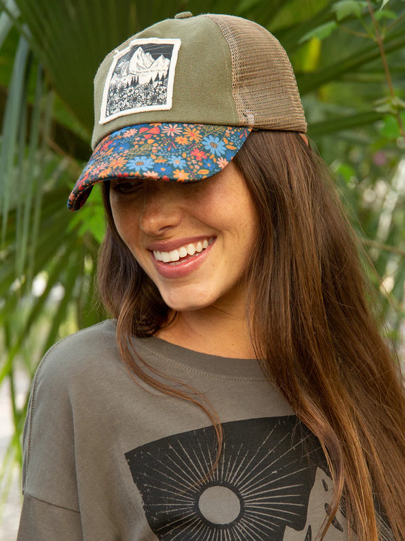 Mountains Canvas Trucker Hat