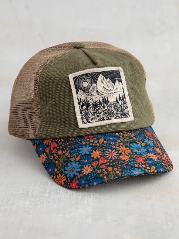 Mountains Canvas Trucker Hat