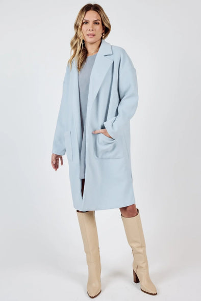 Hayley Open Coat Sky