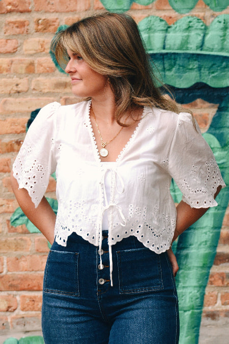 Loray Eyelet Top