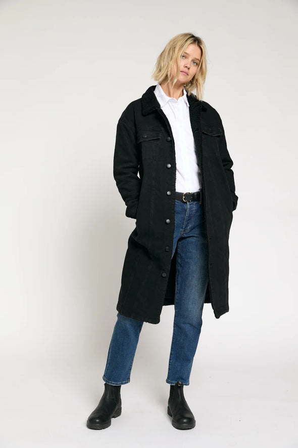 James Sherpa Long Coat