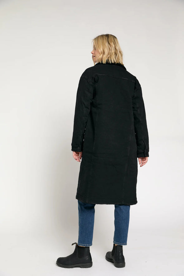James Sherpa Long Coat