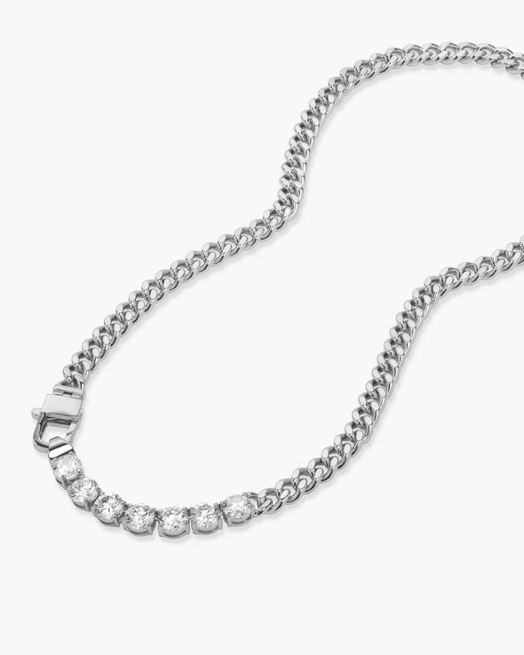 Julian Loves Diamonds Necklace 16' Silver