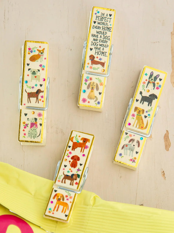 Every Dog Has A Home Happy Clips, Set of 4