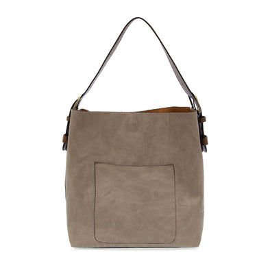 Classic Hobo Handbag in Heathered Grey