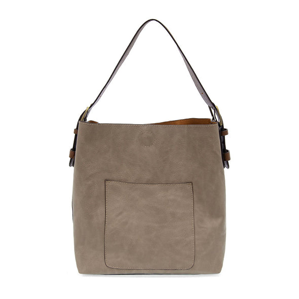 Classic Hobo Handbag in Heathered Grey