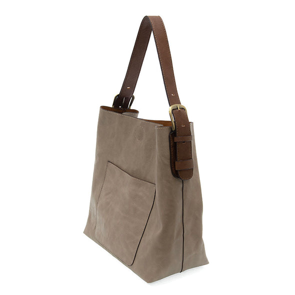 Classic Hobo Handbag in Heathered Grey