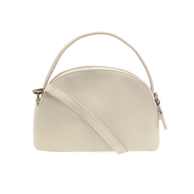 Larissa Double Zip Dome Crossbody In Dove