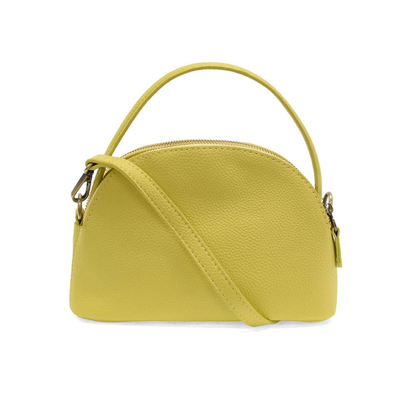 Larissa Double Zip Dome Crossbody In Yellow
