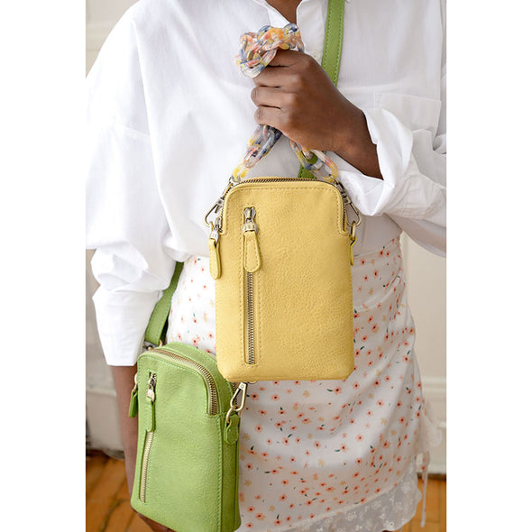 Jolene Crossbody Phone Bag In Lime
