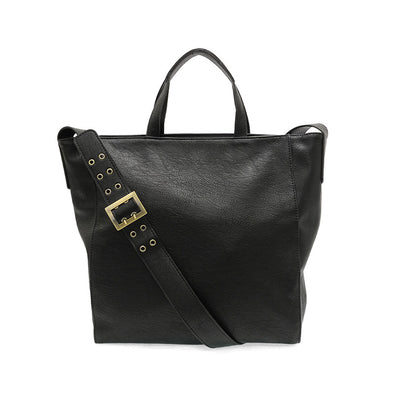 Alma Buckle Tote in Black