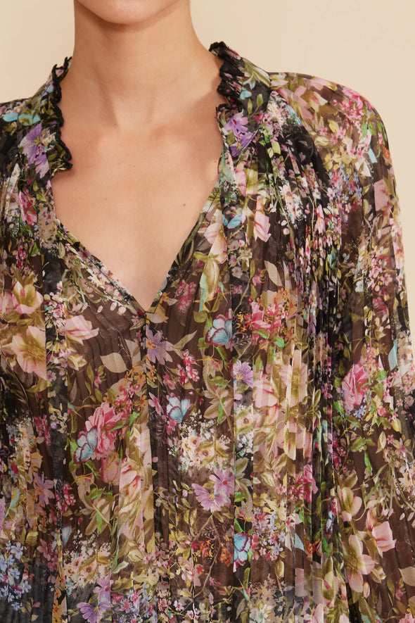 Black Floral Blouse
