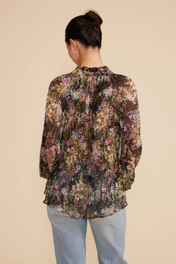 Black Floral Blouse