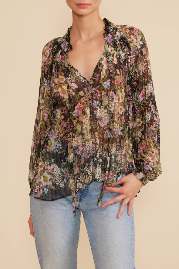 Black Floral Blouse