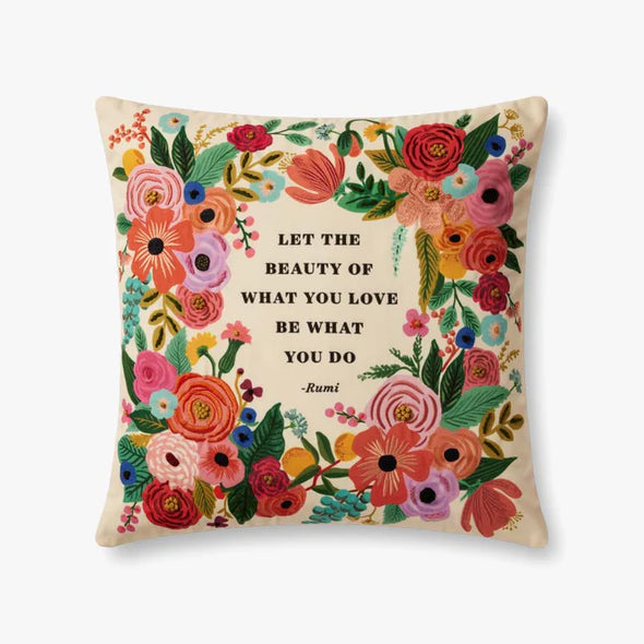 BEAUTY OF What You Love Pillow Rifle Paper Co. × Loloi