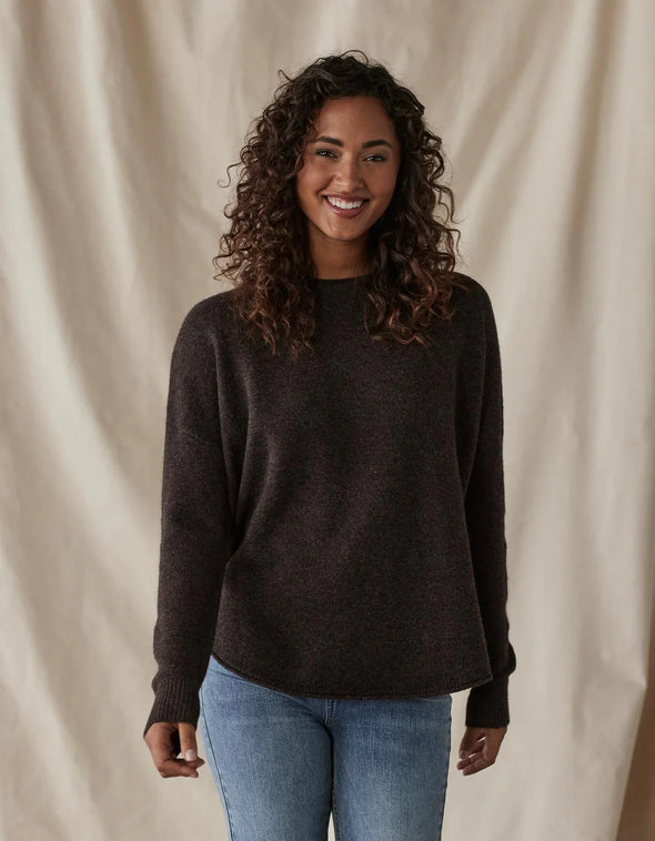 Marianna Crewneck Sweater in Umber