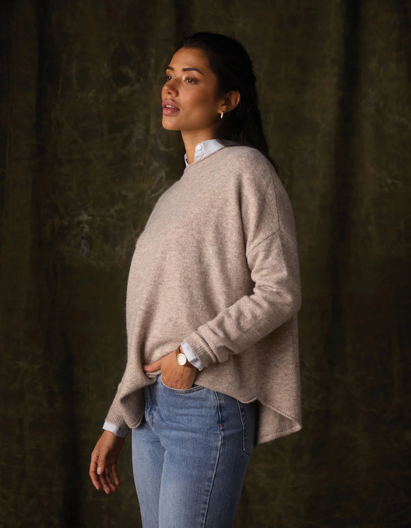 Marianna Crewneck Sweater in Oat