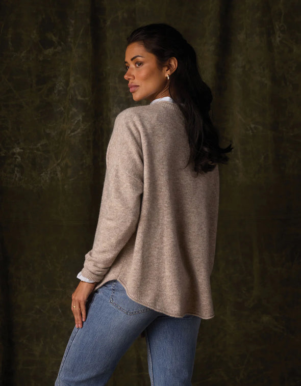 Marianna Crewneck Sweater in Oat