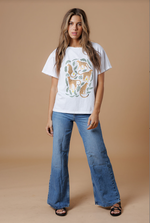 Leopard Leaves Boy Tee