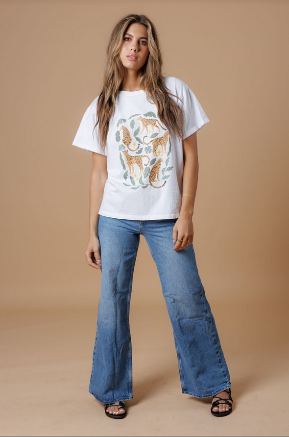 Leopard Leaves Boy Tee