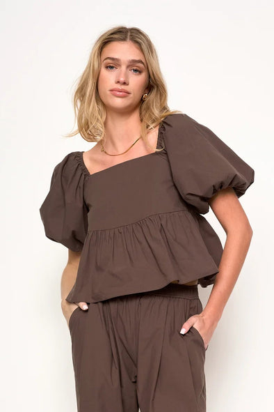 Gemma Top In Brown