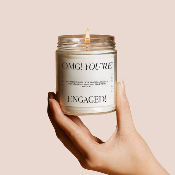 OMG! You're Engaged! 9 oz Soy Candle - Home Decor & Gifts