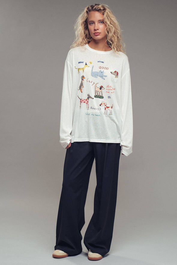 Whimsical Dog Long Sleeve Top