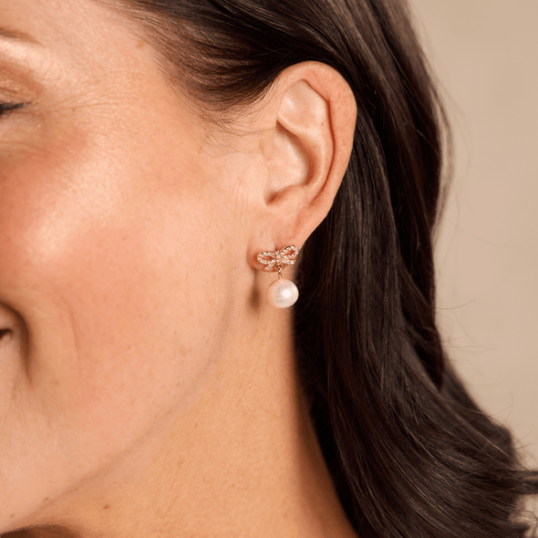 Bow and Pearl Studs