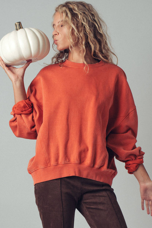 Pigment Washed Relaxed Fit Sweatshirt