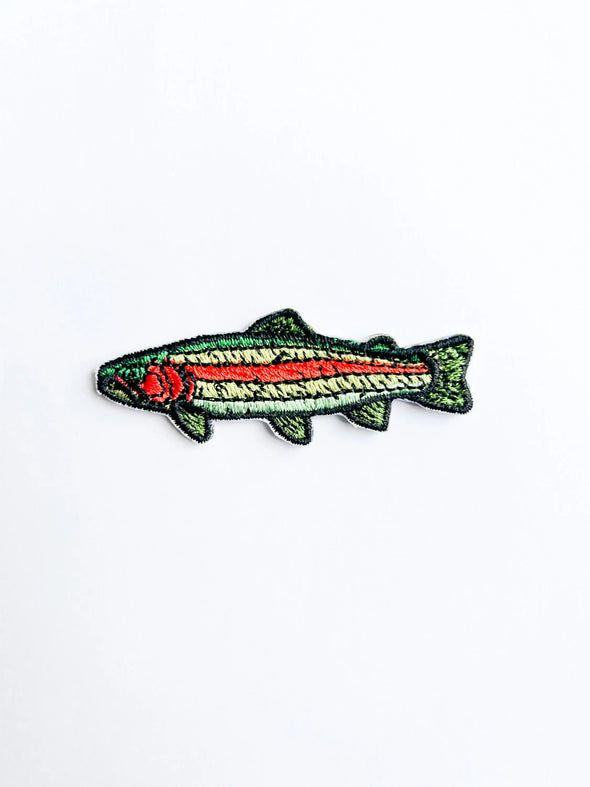 Trout Fish Multicolor Embroidered Iron On Sew On Patch