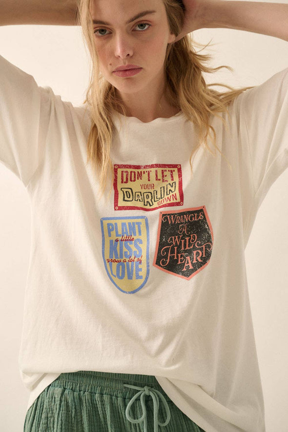 Inspirational Quotes Oversized Graphic Tee