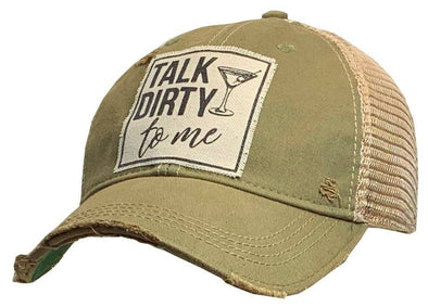 Talk Dirty To Me Distressed Trucker Hat Baseball Cap Unisex